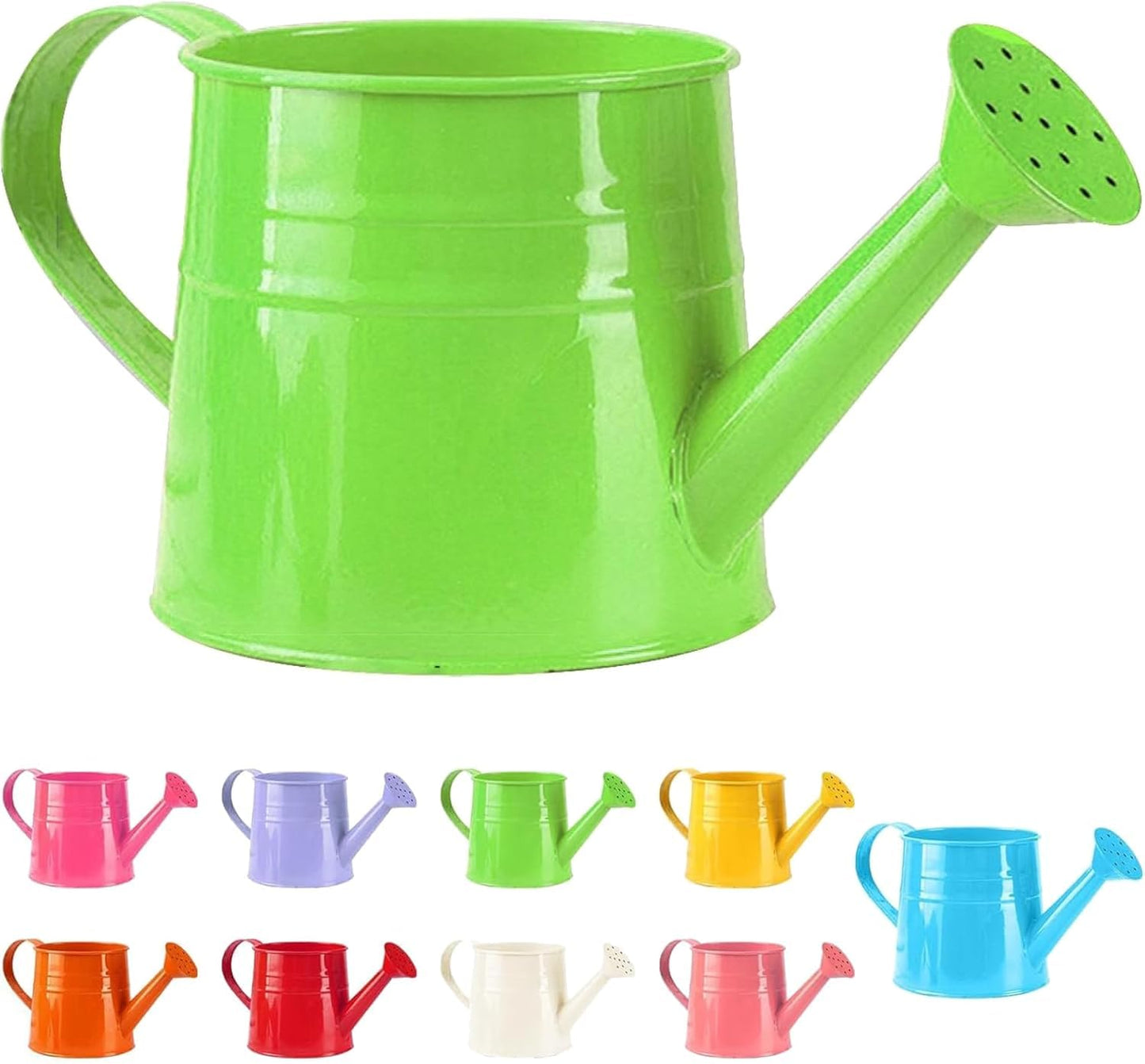 Watering Can, 1L Metal Flower Garden Watering Can, Lightweight Durable Decorative Gardening Tool for Outdoor Indoor Plants Lawn Garden (Green)