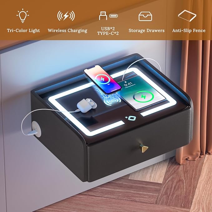 HOMEMORE Floating Nightstand