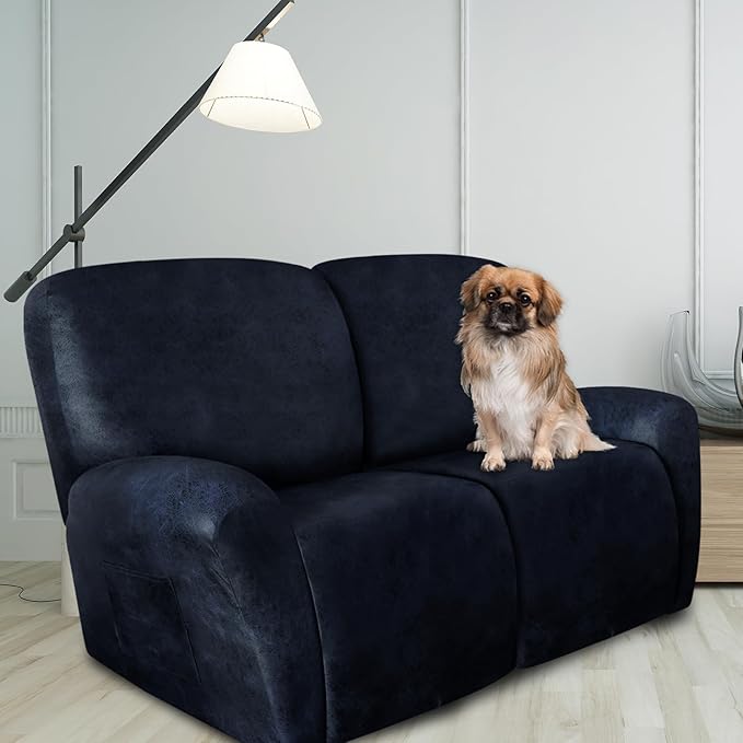 ANARACHON Loveseat Recliner Cover Leather Look Recliner Loveseat Covers