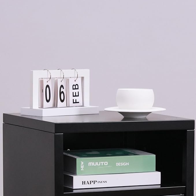 ALBAD Compact Metal Nightstand