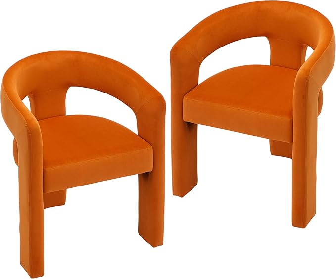 VESCASA Velvet Barrel Dining Chair