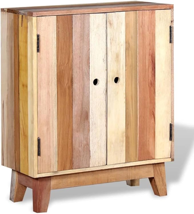 Sideboard Cabinet with 2 Doors, Reclaimed Wood Storage Console Table