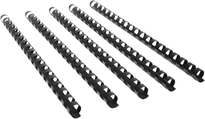 Rayson Plastic Comb Binding Spines, 9/16in. 19-Ring, 105-Sheet Capacity, Black Comb Binding Spines, Max. Binding Letter Size Paper, Box of 100