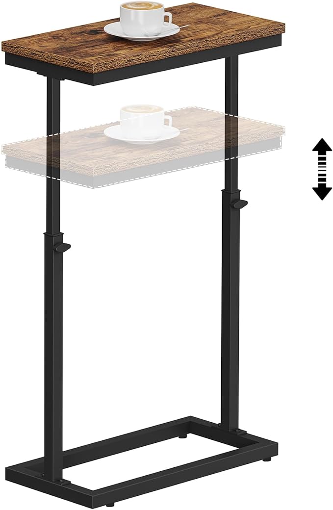 TUTOTAK End Table, Side Table, Tall Couch Table, Sofa Table, Living Room