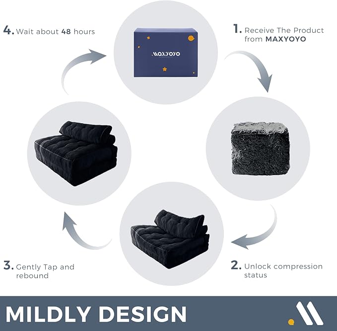 MAXYOYO Folding Sofa Bed, Convertible Sleeper Chair