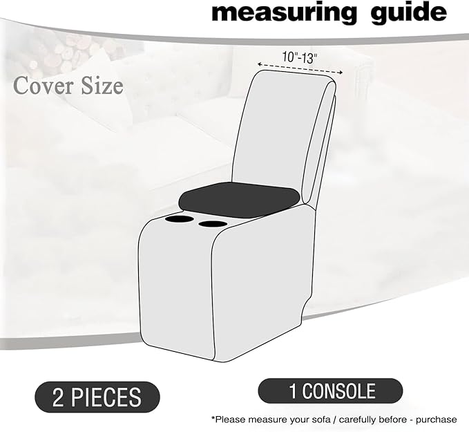 ALIECOM Recliner Sectional Couch Covers L Shape Stretch Corner Reclining