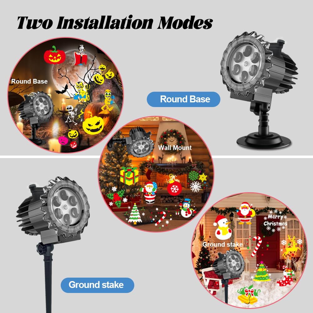 Easter Projector Lights,Christmas Christmas Projector 80 HD Patterns,Christmas Decorations for Indoor Outdoo, with Remote Control, Birthday Parties、Holiday、Wedding