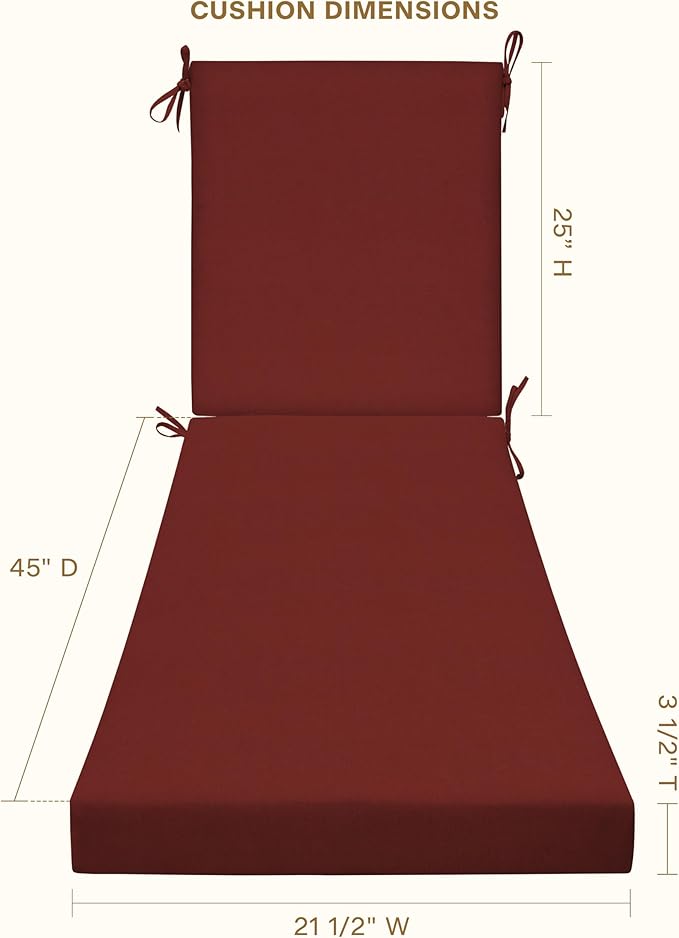 Honeycomb Outdoor Chaise Lounge Cushion