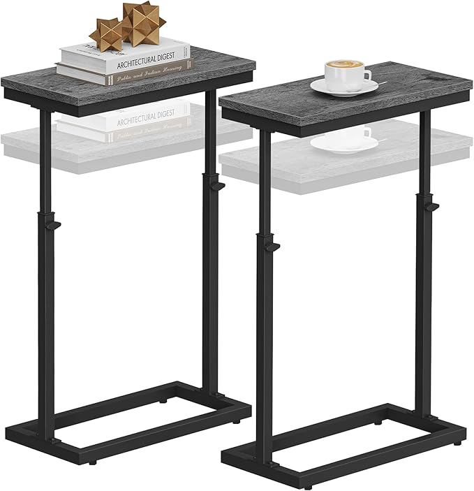TUTOTAK End Table, Side Table, Tall Couch Table, Sofa Table, Living Room