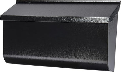 Architectural Mailboxes Woodlands Steel Wall Mount Mailbox, Textured Black | Galvanized steel build for outside with weather-resistant outdoor construction and a rust-resistant powder-coat finish.