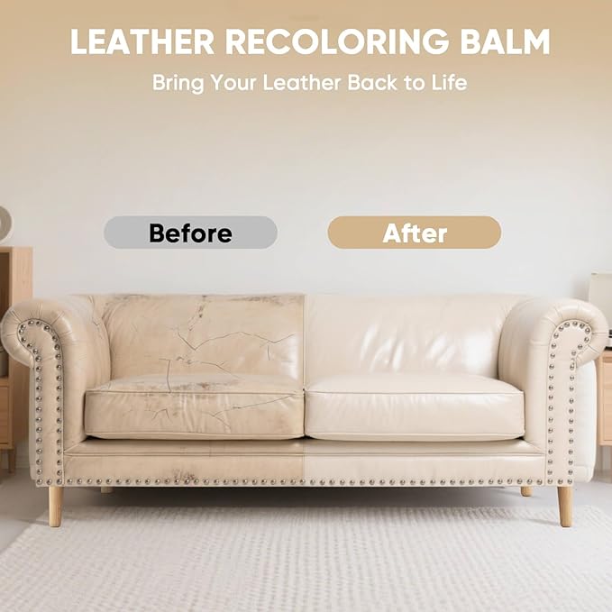 Leather Recoloring Balm for Faded Leather