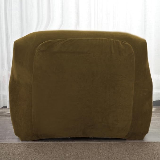 vctops 1-Piece Velvet Plush Stretch Chair Sofa Slipcover Soft Fuzzy Fluffy