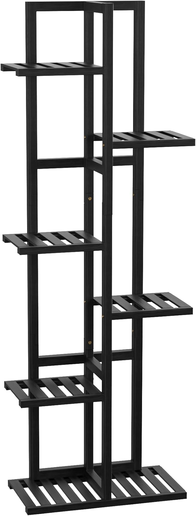 ROMGUAR CRAFT 6 Tier Bamboo Plant Stand Indoor, Wood Tall Flower Holder Corner