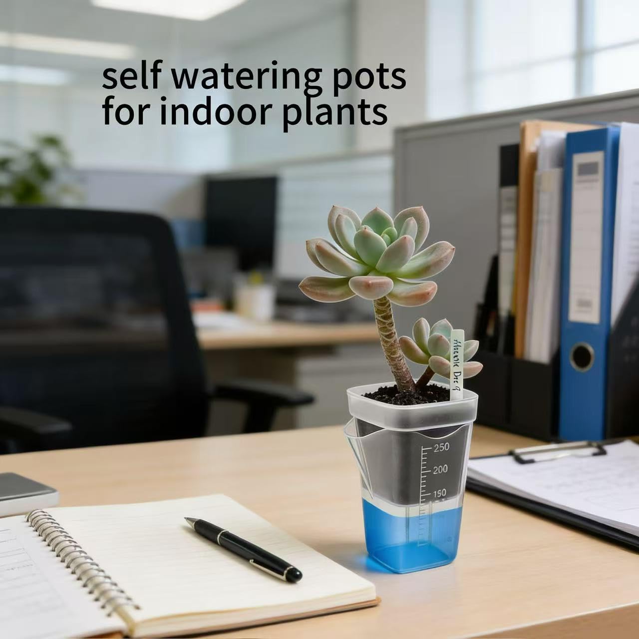 12 Pack 2.5 Inch Plant Pots with Plant Markers and Pen - Indoor Gardening Container Set, Clear Mini Plant Containers for Planting Arrangements
