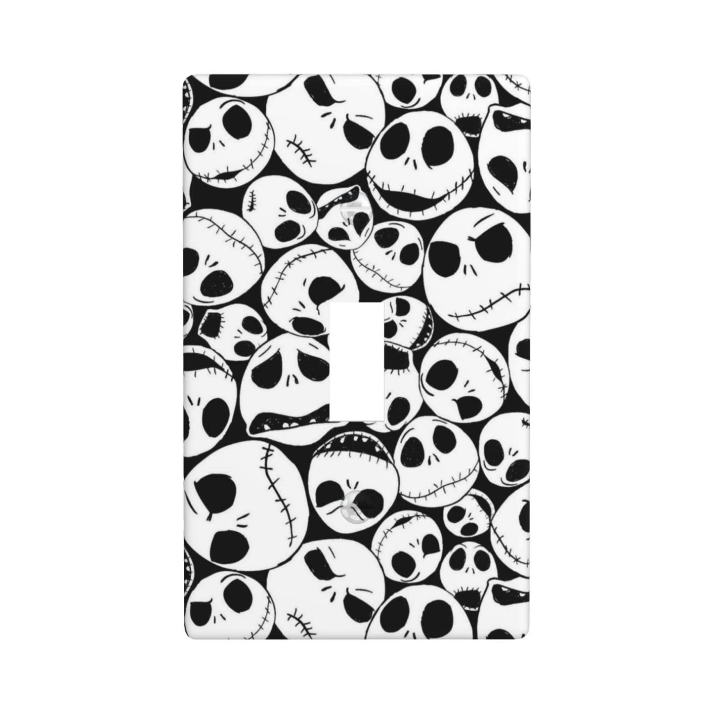 Halloween Skull Light Switch Cover Decorative Single Toggle Wall Plate 1-Gang Art Electrical Faceplate for Home Bedroom Decor 4.50" x 2.76"