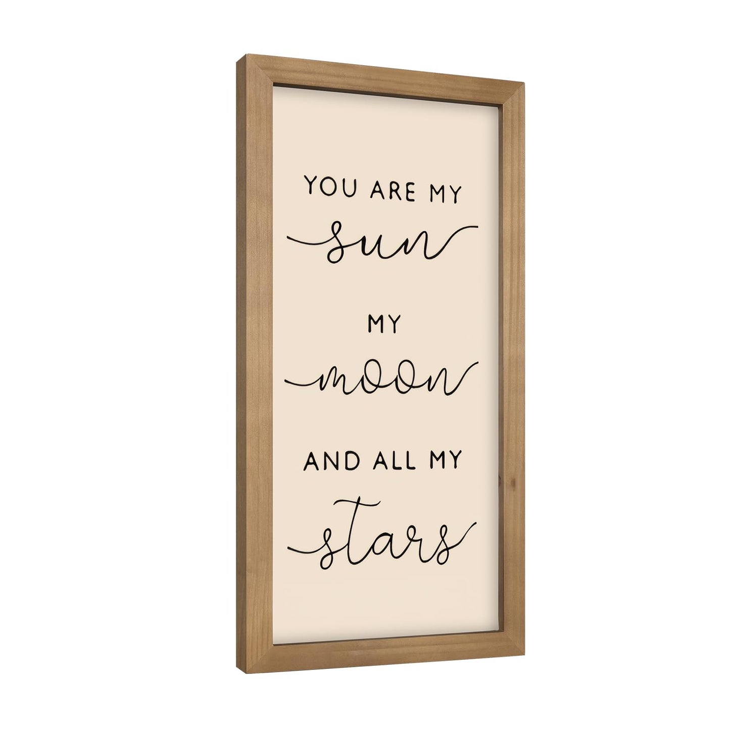 pechpell 11.8×5.9 In Nursery Wall Art, Wooden Sign Baby Room Wall Decor, You are My Sun Moon and Star Rustic Space Themed Kids Girl Boy Teen Room Bedroom Playroom Farmhouse Decorations for Home
