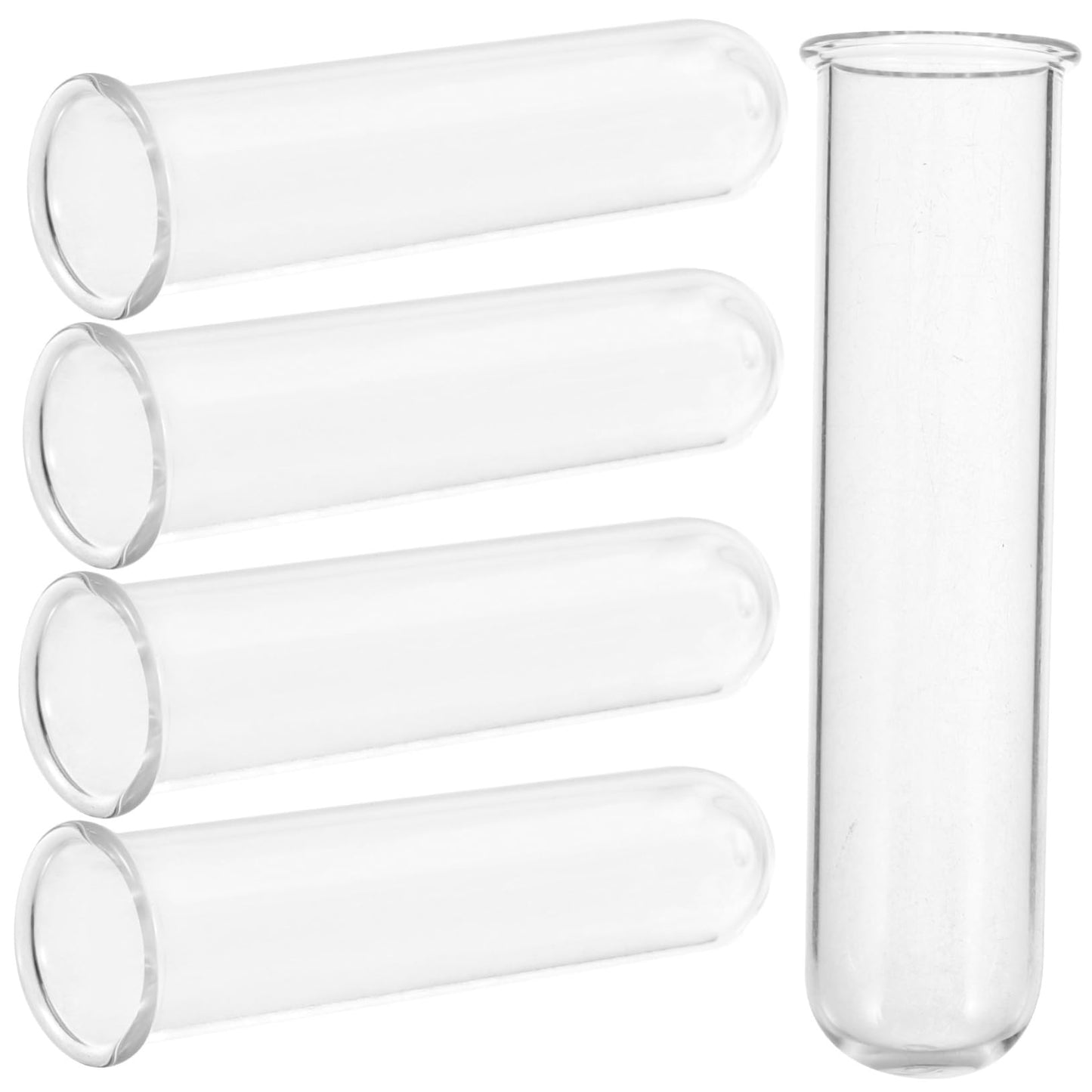 Abaodam 5pcs Clear Glass Test Tube Propagation Vases Multi-use Hydroponic Plant Holders for Home and Office Decor Elegant Terrarium Flower Display Sturdy Design