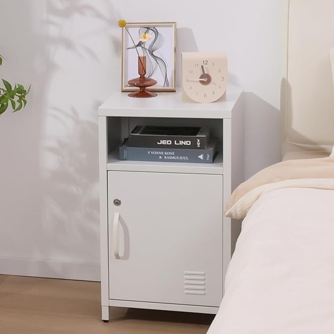 ALBAD Compact Metal Nightstand