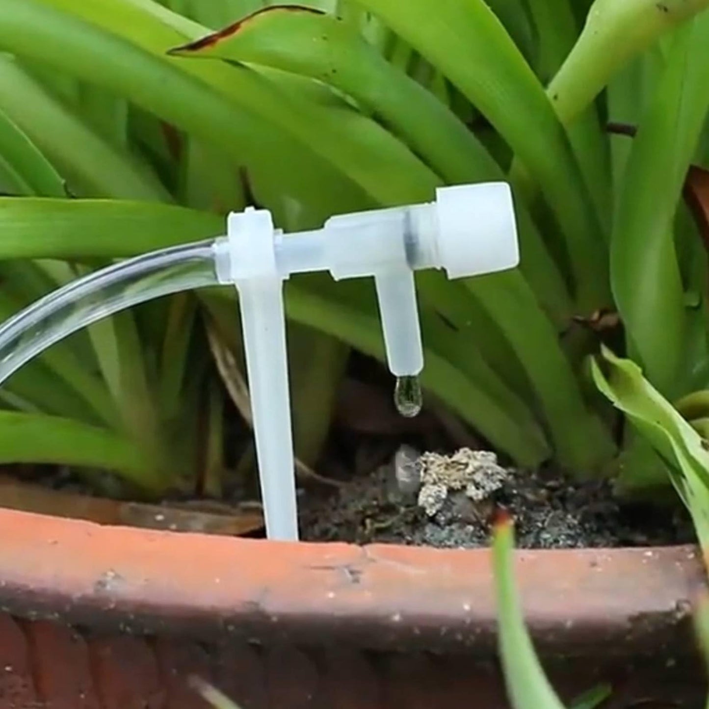 Qianly Self-Watering Emitter Water Control Automatic Plant Dripper Easy to Use Adjustable Watering Stake for Gardeners, Garden, Vacation, Indoor, 15M, 15 Valves