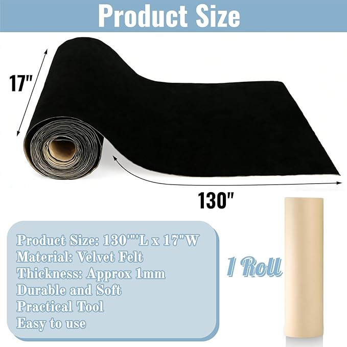 Self Adhesive Felt Fabric, DIY Velvet Fabric Peel and Stick Felt Arts Crafts