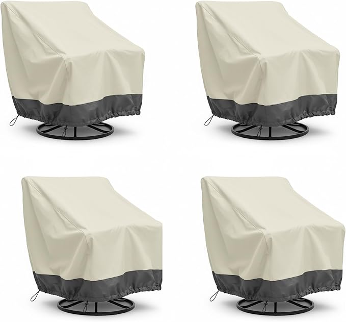 4 Pack Heavy Duty Patio Chair Covers
