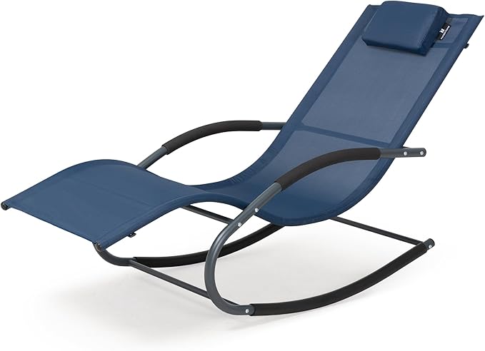 Outdoor Lounge Chair with Pillow, Chaise Lounge Chair
