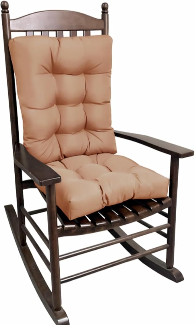 Chair Cushion Set for Rocking Chair, Rocking Chair Cushion, Overstuffed Seat