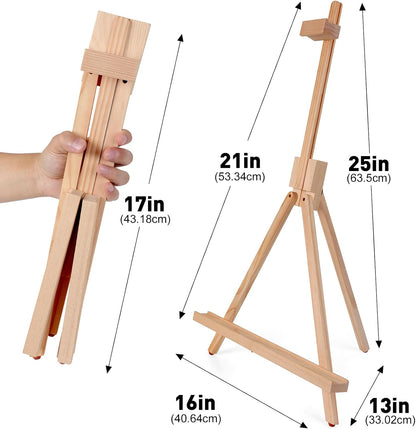 ESRICH 3 Pack Easel for Painting,Tabletop Easel A-Type Adjustable Table Easel for Painting, Holds Highest to 21" Canvas Portable Suitable,Painting Easel for Artists, Beginners, Students
