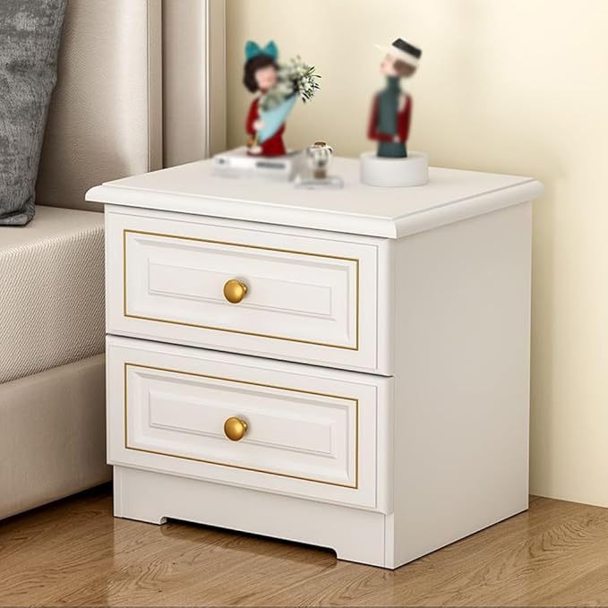 Night Stand Light Luxury Solid Wood Bedside Table, Simple Home Storage Cabinet