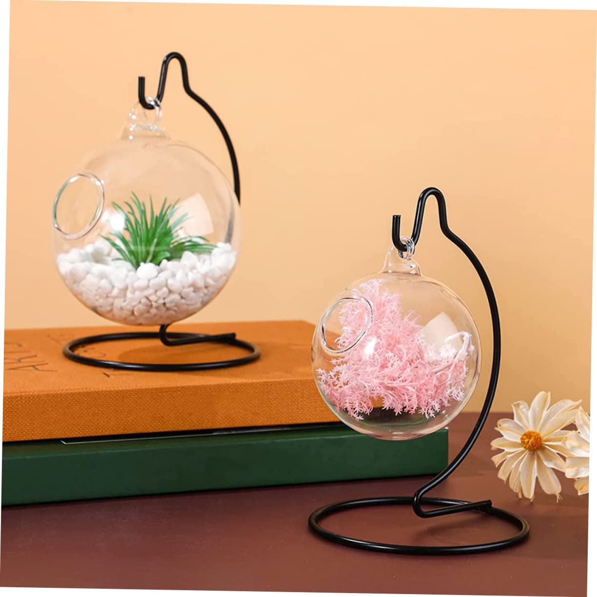 POPETPOP 6Pcs Hook Rack for Hanging Planters Sturdy Micro Landscape Bottle Hanger Stand for Home Decor Wedding and Holiday Displays