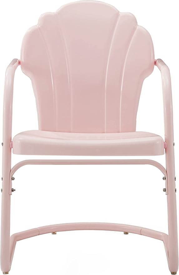 Crosley Furniture Tulip 2-Piece Outdoor Chair Set, Retro Metal Patio Chairs