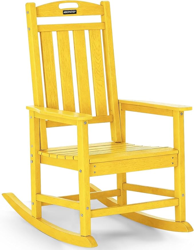 Outdoor Adirondack Rocking Chairs All-Weather HDPE Patio Rocker Chair