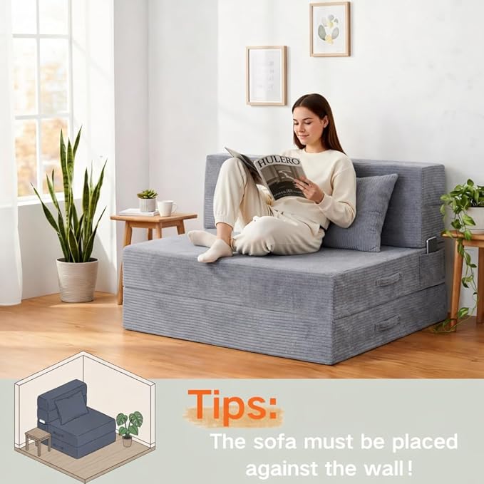 Folding Sofa Bed, 4 in 1 Convertible Sleeper Chair
