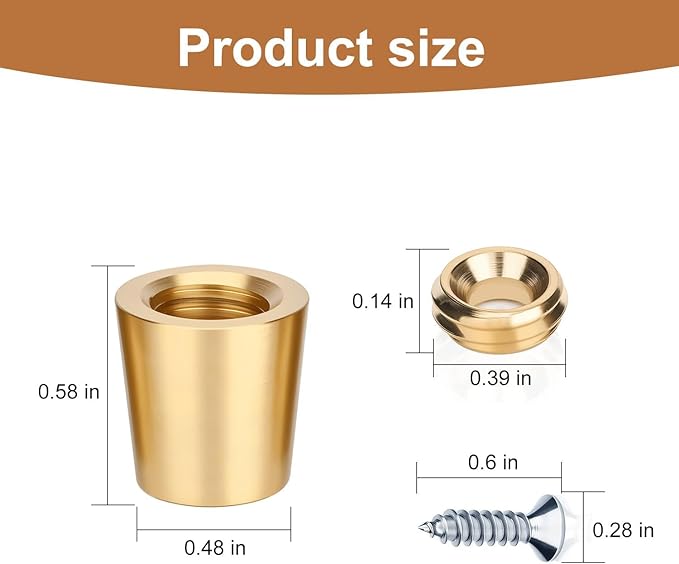 Brass Cutting Board Feet，Chopping Board Feet Set