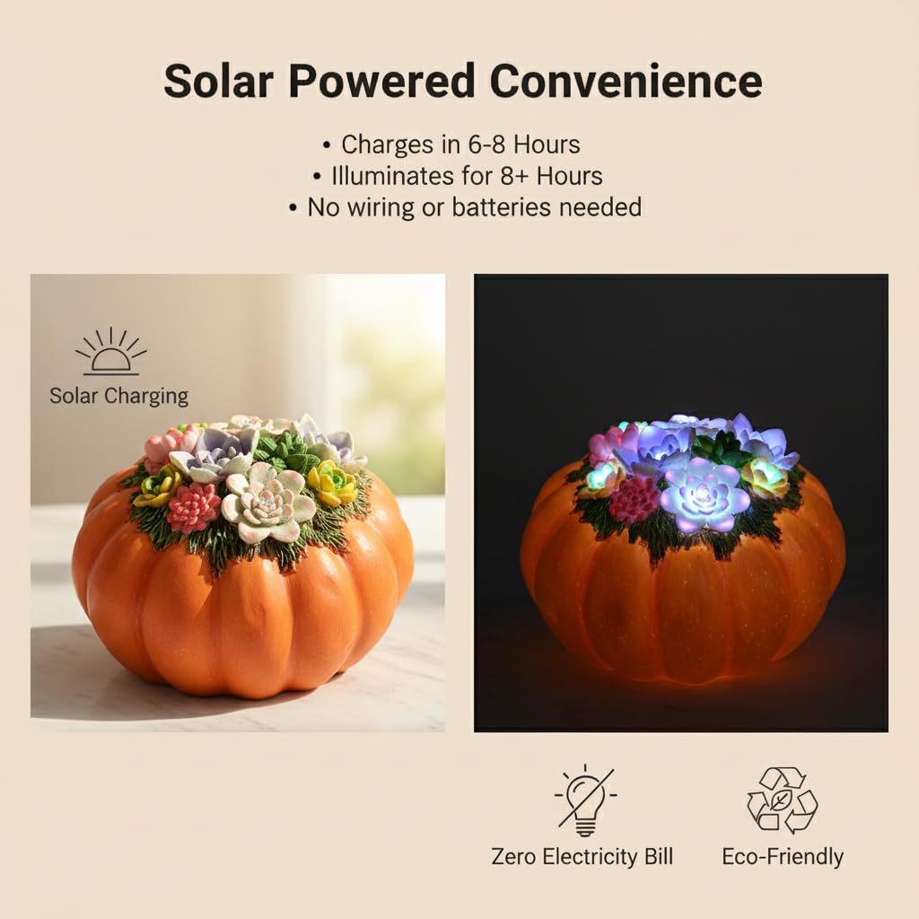 Solar Garden Decor Solar Pumpkin Lights Porch Pumpkins Outdoor Decor