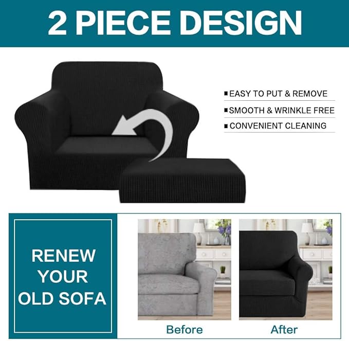 Turquoize 2 Piece Chair Covers Chair Slipcovers
