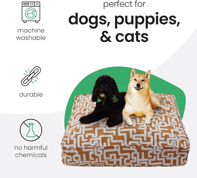 Molly Mutt Hypnotize Dog Bed Duvet Cover, GOTS-Certified 100% Organic Cotton Canvas Cover for Dog, Puppy, or Cat Bed, Durable, Washable, and Free of Harmful Chemicals, Medium/Large, 27"x36"x5"