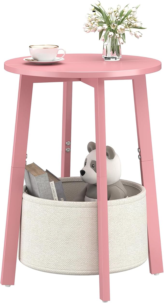 sthmec Small Round Side End Table