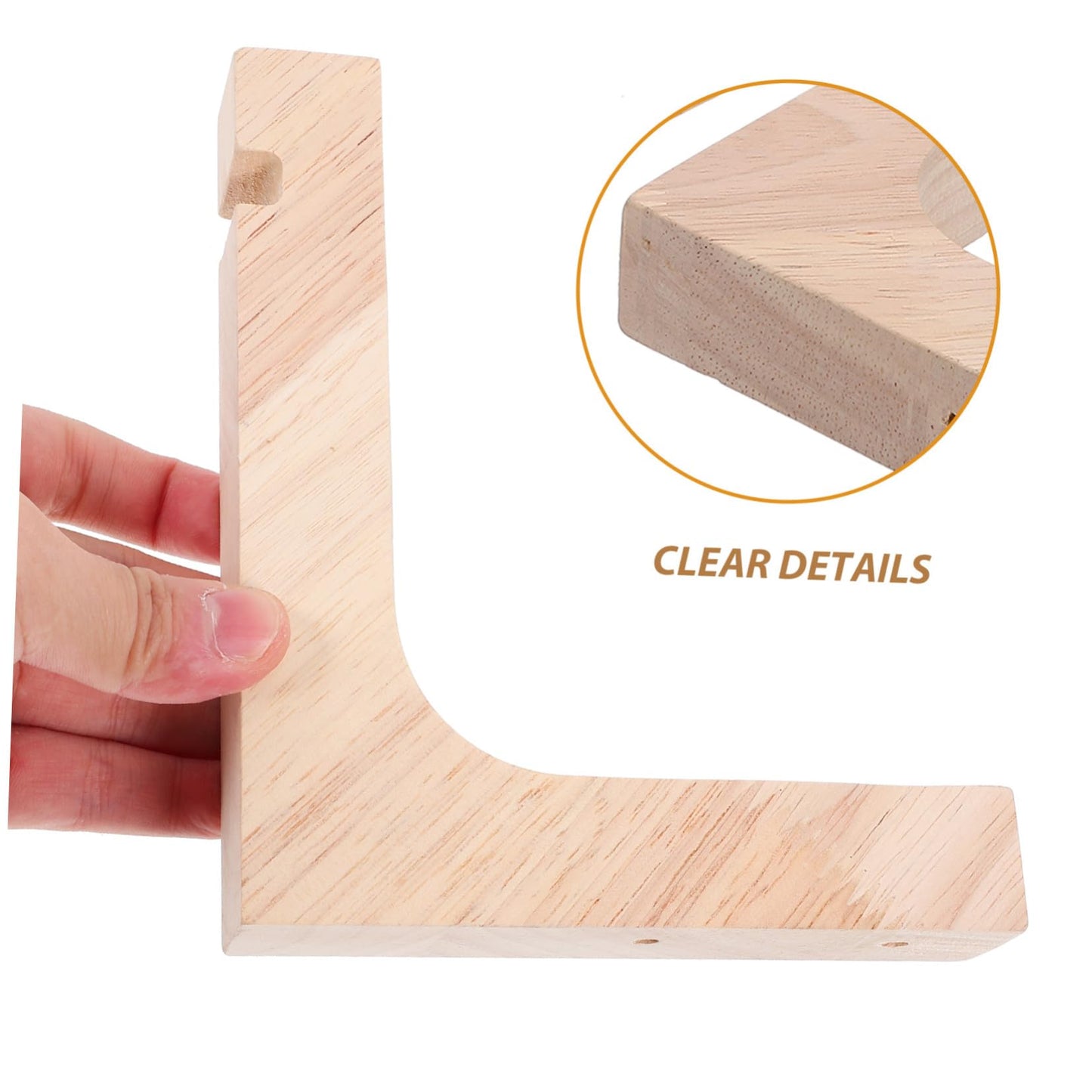 SEWACC Wooden Plant Hanger Hooks 2pcs Heavy-Duty Wall and Ceiling Hanging Plant Brackets for Indoor and Outdoor Flowerpot Holders Natural Wood Color