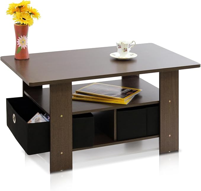 Furinno Andrey Coffee Table, Small Modern Center Table