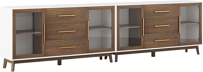 BELLEZE Set of 2 Sideboard Buffet, 60‘’ Console Table