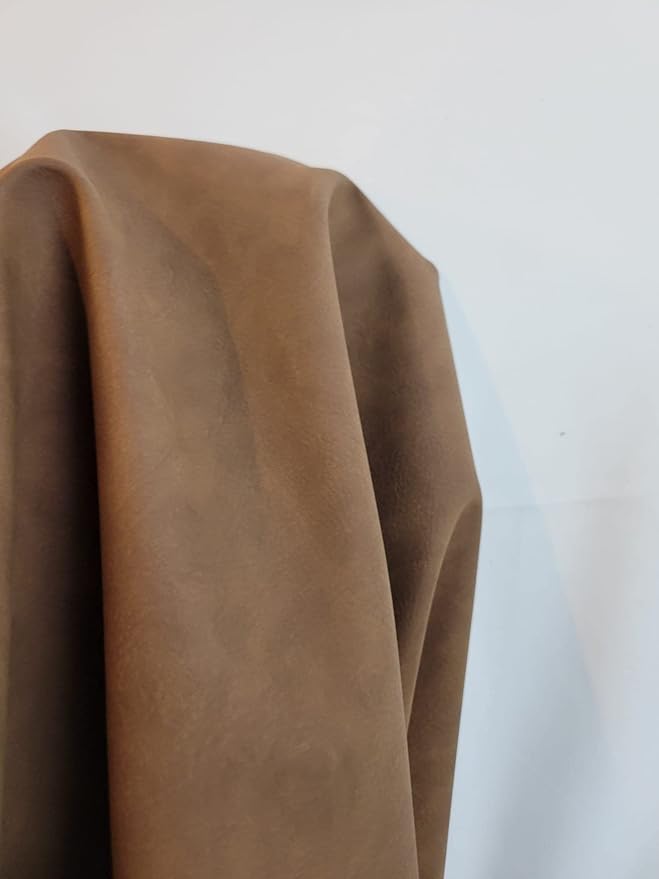 NAT Leathers | Desert Tan Tumbled Nubuck Soft Faux Vegan Leather PU | 3 Yard