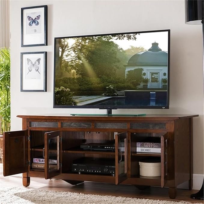 Leick Home 89360 Rustic Oak TV Stand