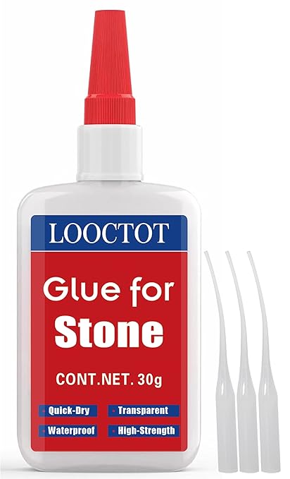 LOOCTOT 30g Stone Glue, Marble Glue, Super Instant Glue Bonding Between Stones