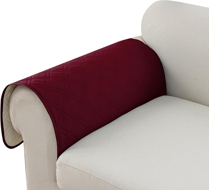 Genina Sofa Armrest Cover, Anti-Slip Armchair Slipcovers
