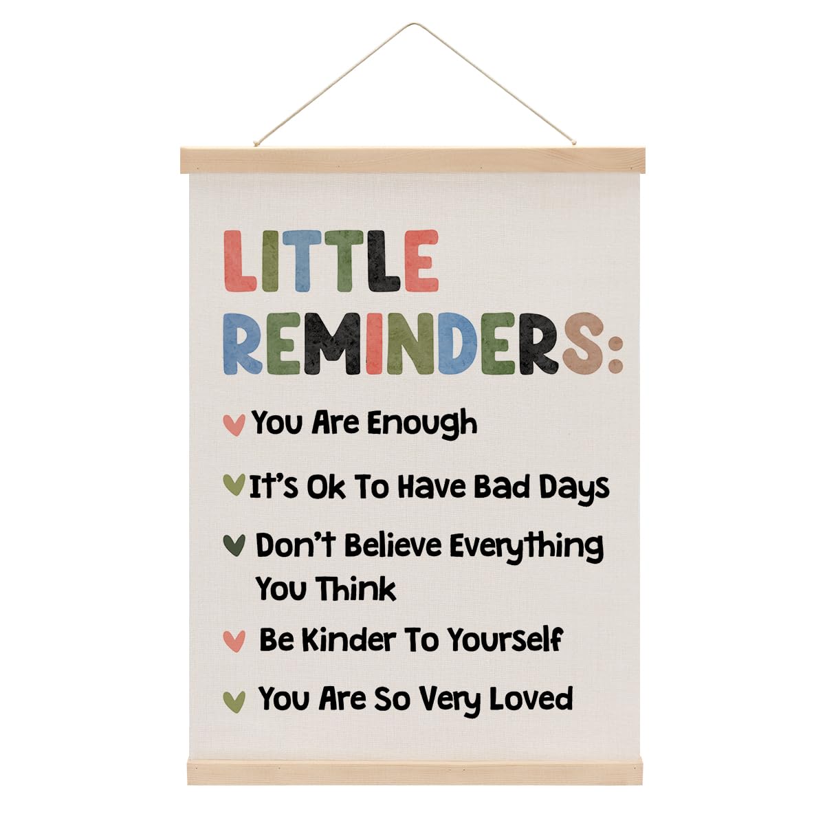 Inspirational Poster Hanger, Positive Affirmations Wall Decor, Educational Posters Wall Art Wall Hanging Banner Classroom Bedroom Nursery Home Living Room Counseling Psychologist Office Decor