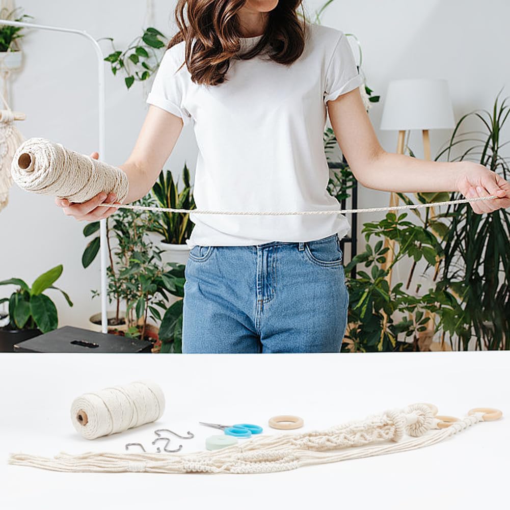 FREEBLOSS 3 Sets Macrame Plant Hanger Kit Macrame Wall Hanging Kit Macrame Plant Hangers Indoor Hanging Planter Basket Macrame Kit for Beginners with Video Tutorial