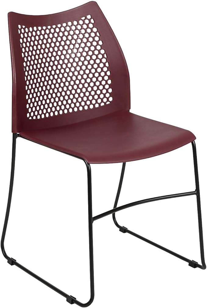 Flash Furniture HERCULES Series 661 lb. Capacity Burgundy Stack Chair