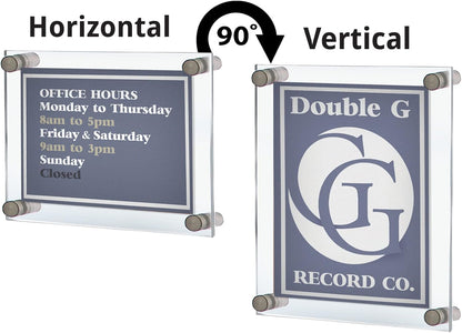 Azar Displays 105512 Standoff Sign Holder, 9" W x 12" H,Clear