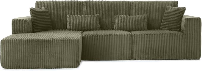 110" Cloud Sectional Couch, Modular Sectional Sofa